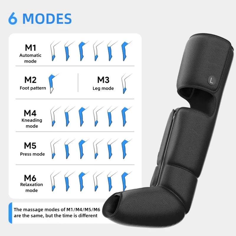 Leg Massager with Heat and Airbag Foot Calf Thigh Massager for Circulation and Muscle Relaxation Sequential Compression Boot
