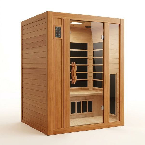 Andora 2-Person Low EMF FAR Infrared Sauna, Canadian Hemlock — Studio Shot