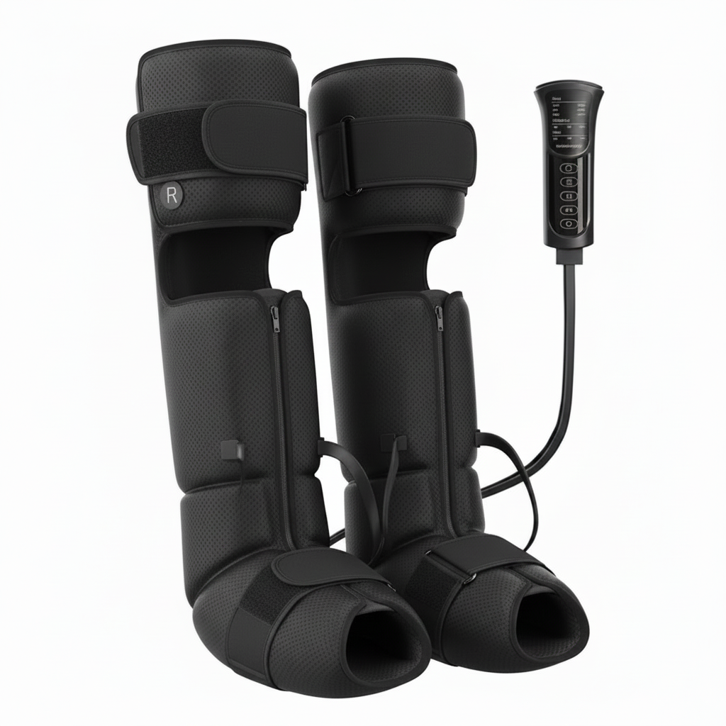 Leg Massager with Heat and Airbag Foot Calf Thigh Massager for Circulation and Muscle Relaxation Sequential Compression Boot