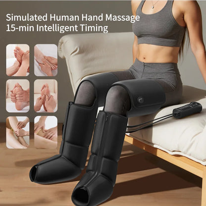 Leg Massager with Heat and Airbag Foot Calf Thigh Massager for Circulation and Muscle Relaxation Sequential Compression Boot